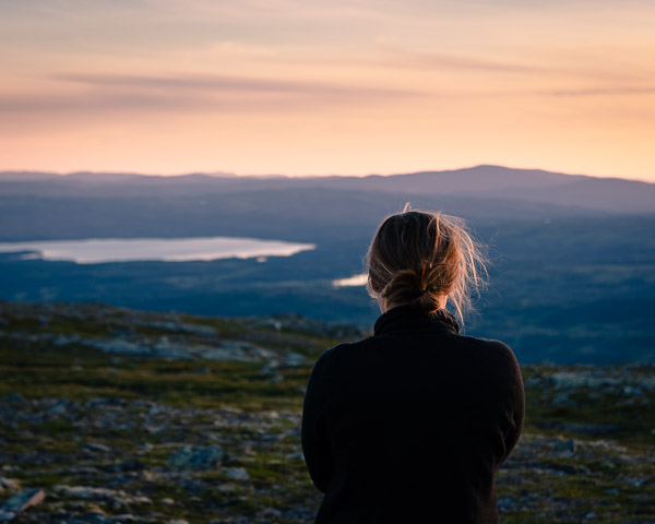 Sunset in Skäckerfjällen